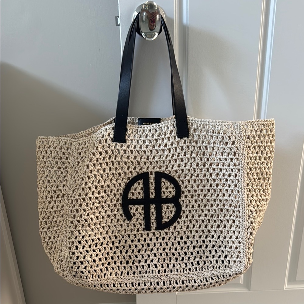 Anine Bing Large Rio Raffia Tote